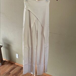 Cotton Khaki wide leg pants
